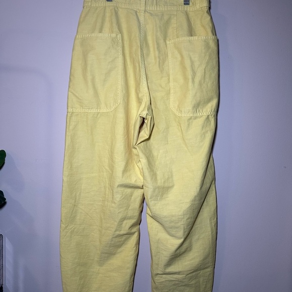 Everlane Yellow Casual Relaxed Fit Back To School Cargo Jogger Pants Size 6 - Picture 10 of 12